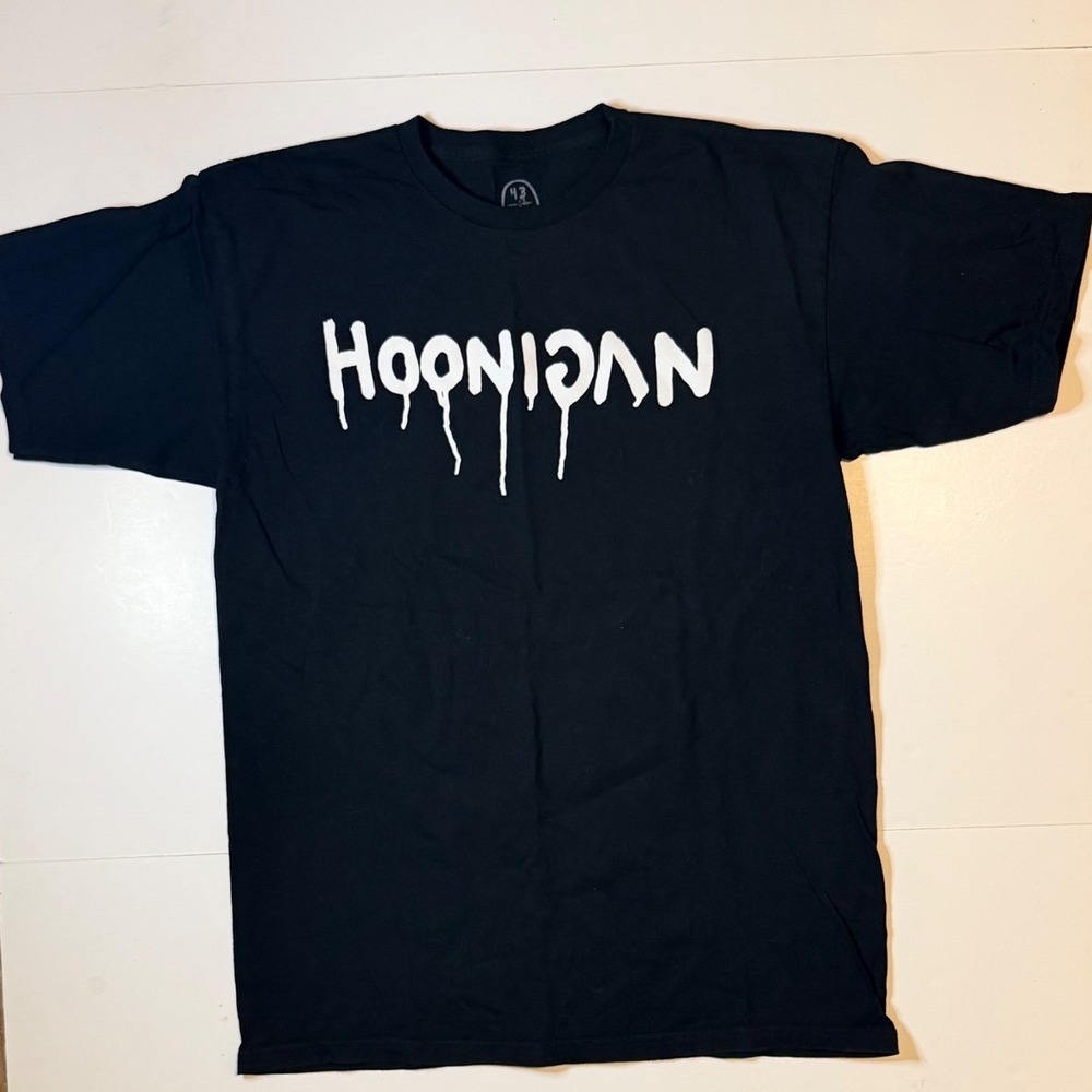 Hoonigan x Trouble Andrew GucciGhost Drip Logo Black T-Shirt Mens Large L